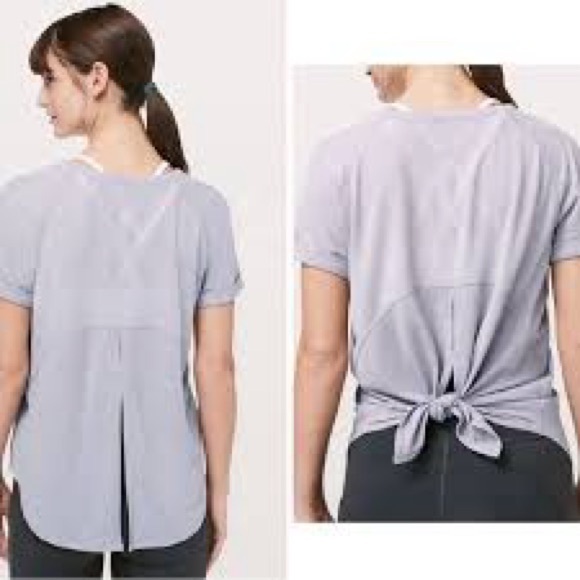 lululemon athletica Tops - Lululemon Casual purple Gray Short Sleeve Top